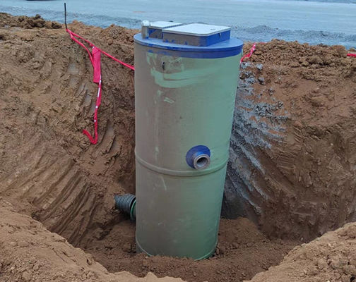 100m3/H Frp Rain Water Sewage Prefab Pump Stations Integrated Lifting Pump Station