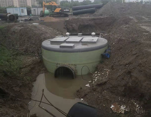 City Construcion Rainwater Commercial Sewage Lift Station FRP Integrated Lifting Pump Station