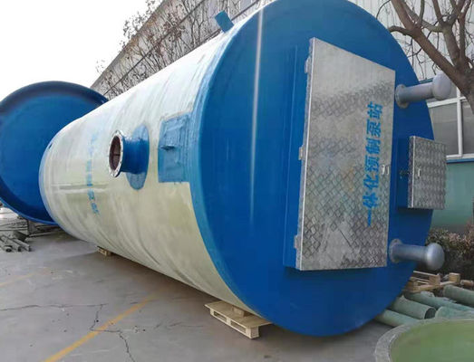 City Construcion Rainwater Commercial Sewage Lift Station FRP Integrated Lifting Pump Station