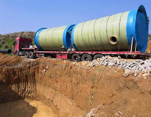 City Construcion Rainwater Commercial Sewage Lift Station FRP Integrated Lifting Pump Station