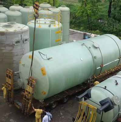 Horizontal FRP Storage Tank Fiberglass Container For Water Oil Gasoline Acid Alkali From China Factory Direct Product
