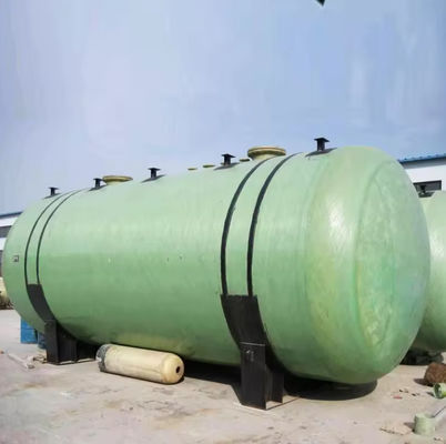 Horizontal FRP Storage Tank Fiberglass Container For Water Oil Gasoline Acid Alkali From China Factory Direct Product