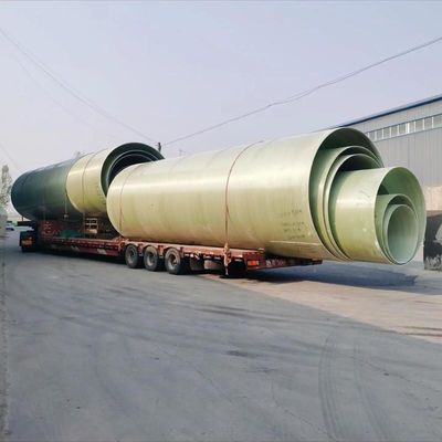 Black Lightweight FRP Pipe With Printed Flange