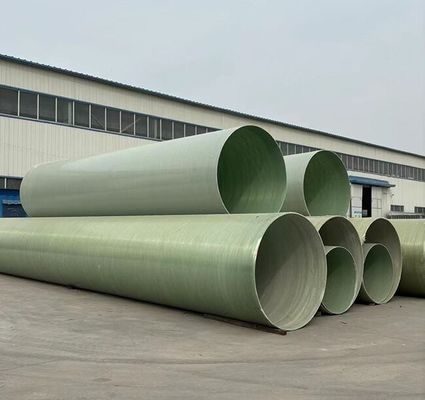 DN50-2000mm Faixa de diâmetro de tubos FRP fabricados com fibra de vidro reforçada de plástico e método de enrolamento de filamentos
