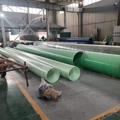 Oil Treatment FRP Pipe With Printed Flange Diameter Range DN50-2000mm